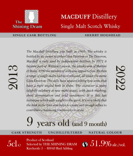 Macduff 2013/2022 TSD - Sample 5cl