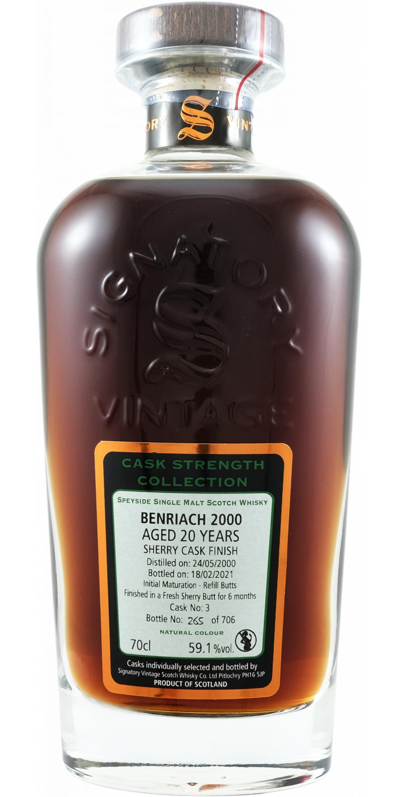 BenRiach 2000 - 20 Jahre, 59.1% SV